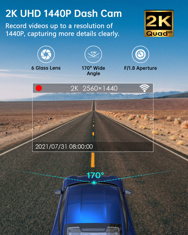 ARIFAYZ Q4 Dual Dash Cam 2K+1080P Front and Rear User Manual