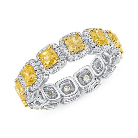 yellow diamond eternity band