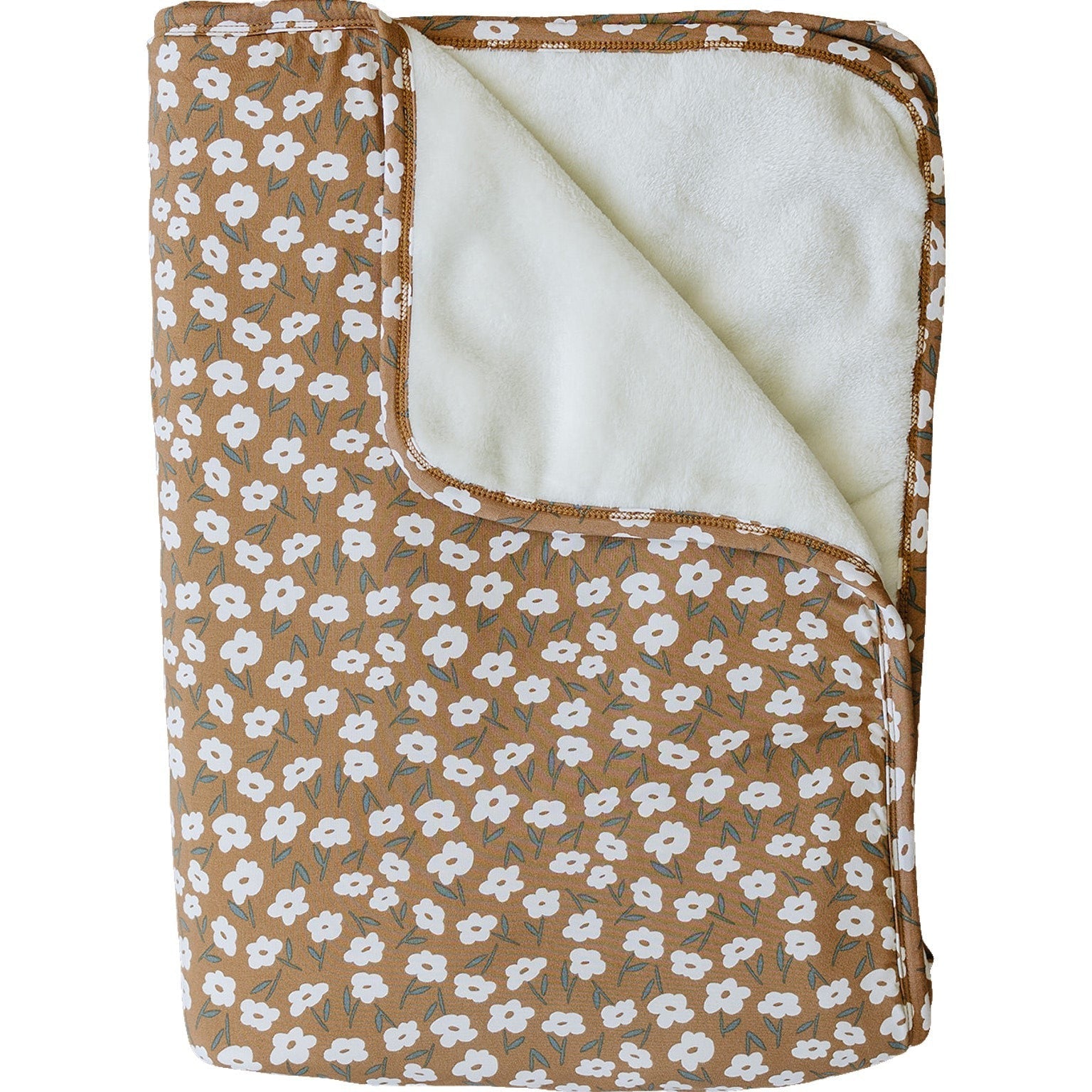  Mustard Floral Bamboo Fleece Quilt
