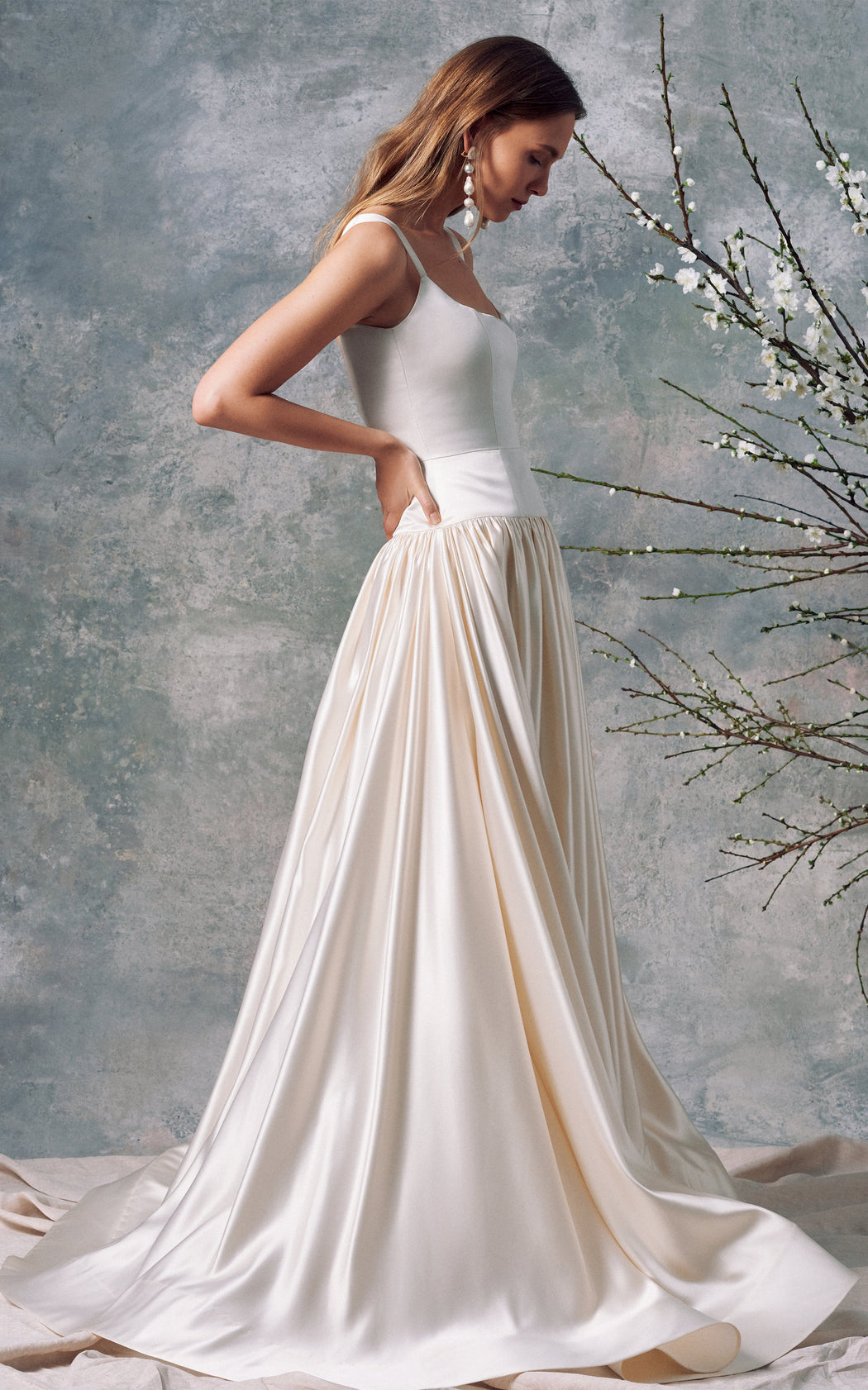 Aura White Silk Gown — Markarian