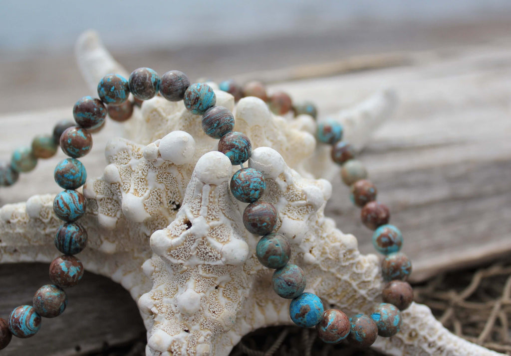 Chrysocolla Stone Mala Beads wise women innate wisdom 