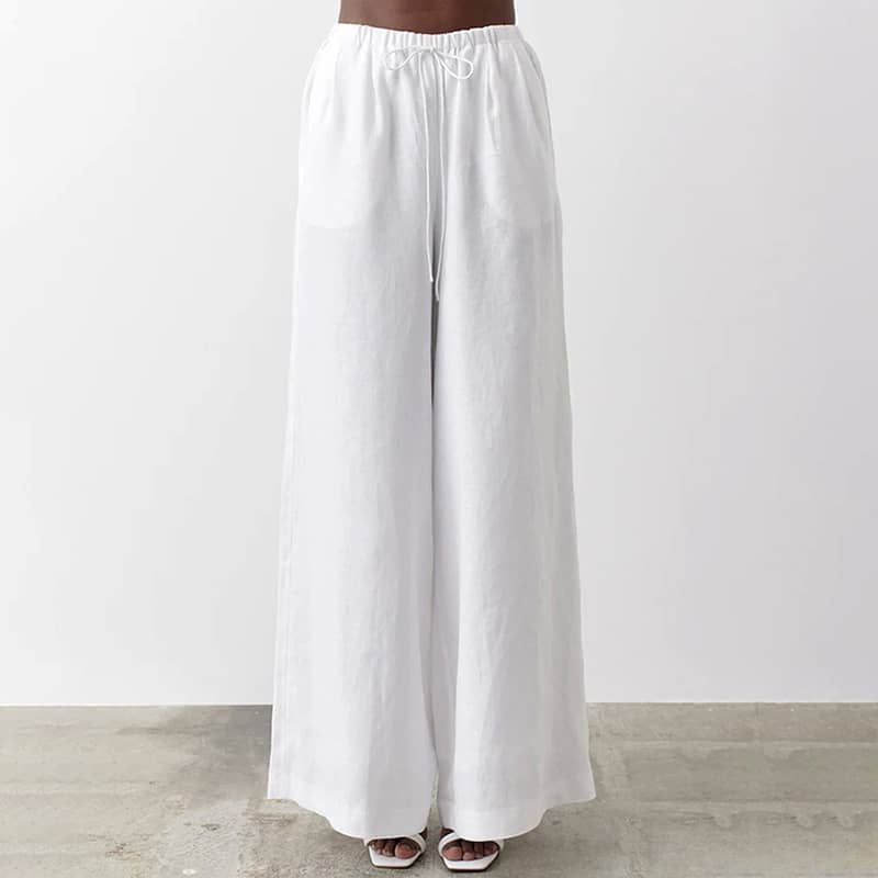 Thin cotton and linen loose casual wide-leg pants – IFAUN