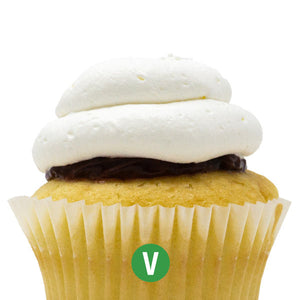 Vegan White Razzle Cupcake