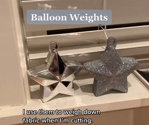 Silver Star Shaped weights for holding down helium balloons