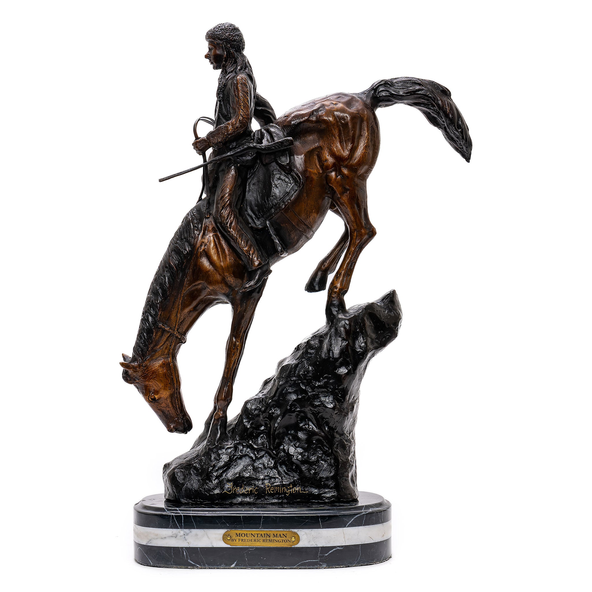 All bronze sculpture by Frederic Remington entitled Mountain Man