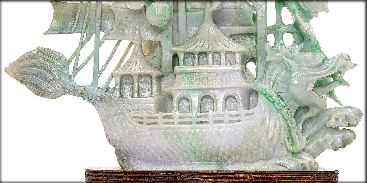 Jade Dragon Treasure Ship Vintage Collection