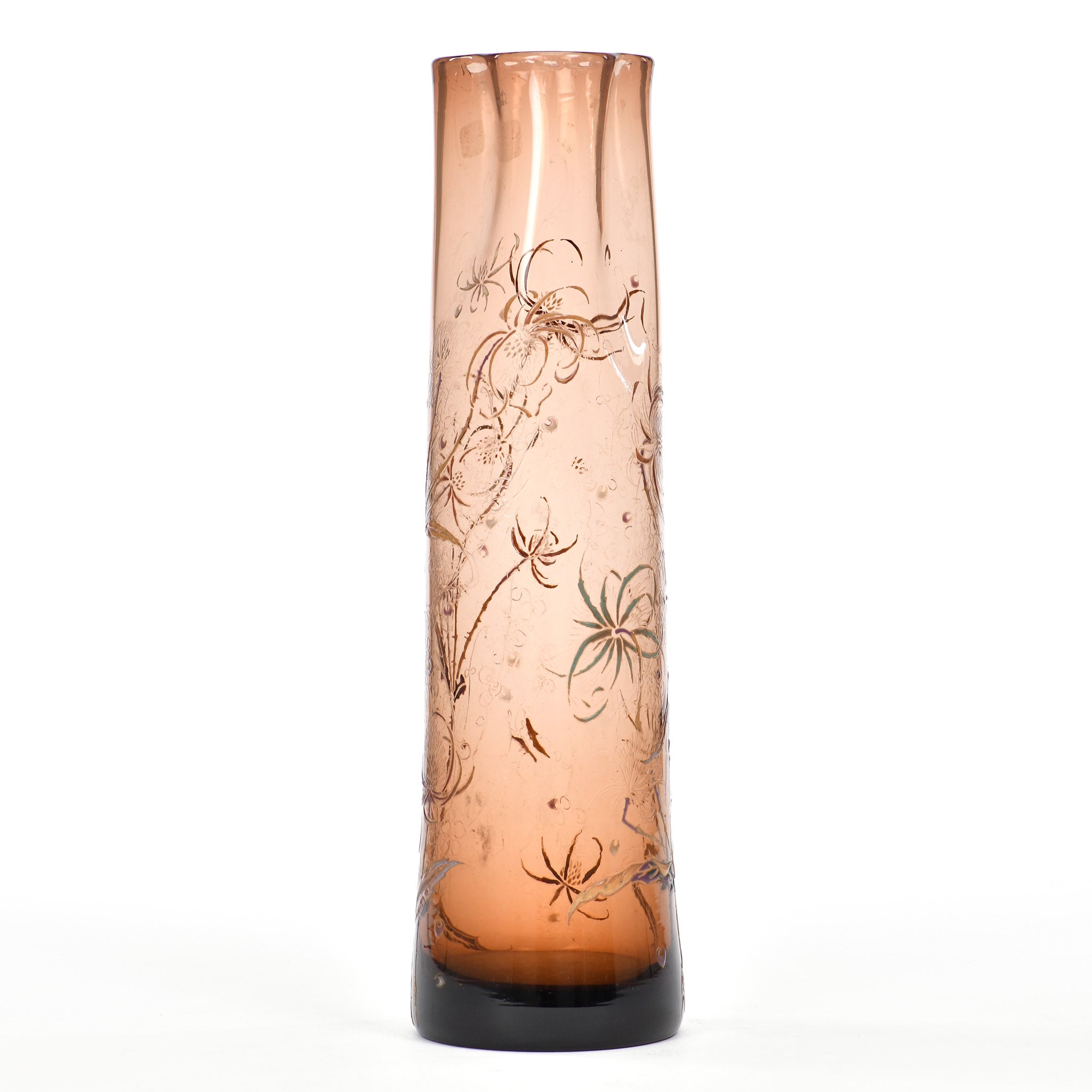 Lustrous finish of an Émile Gallé art nouveau vase