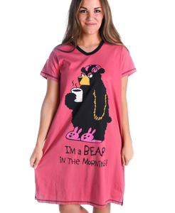 Bear In The Morning V-Neck Nightshirt