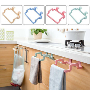 Platics Trash Bag Holder Storage Garbage Square Hanging On