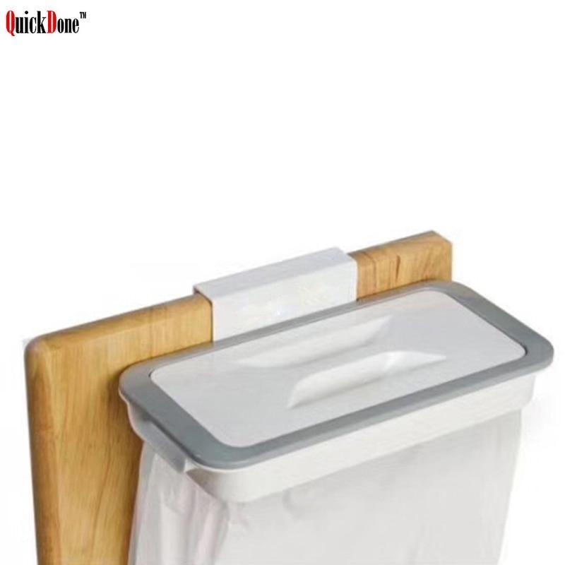 Quickdone 1pc Hanging Trash Bag Holder Cabinet Cupboard Rack And