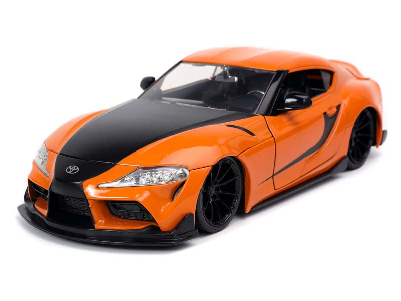 toyota supra orange and black