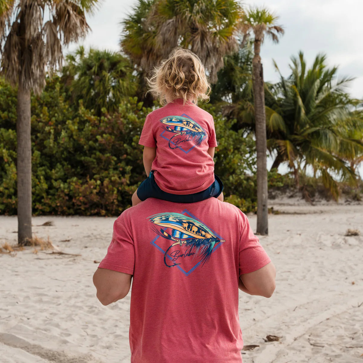 Youth Tee - Big Fly - Heather Crimson