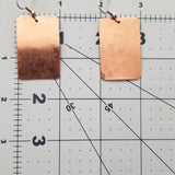 Copper Rectangle Earrings