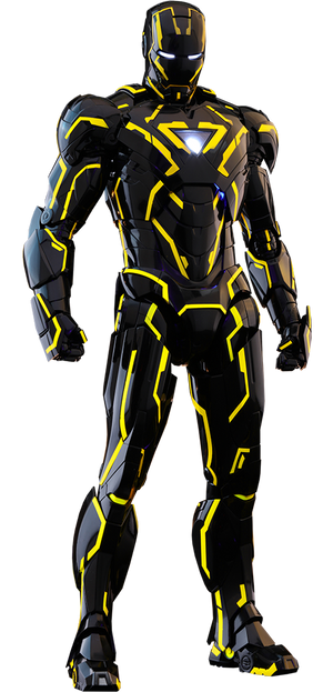 neon tech iron man