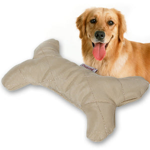 stuffed dog bone toy