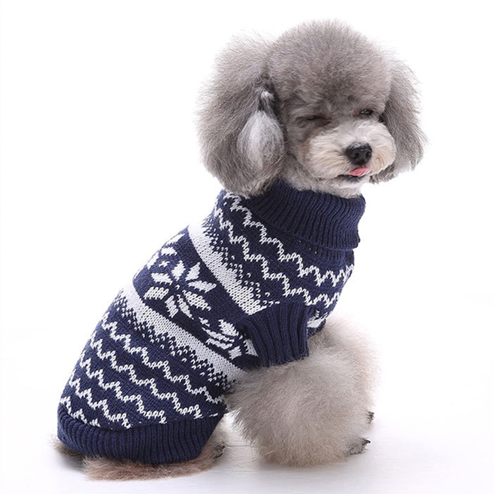 snowflake dog sweater