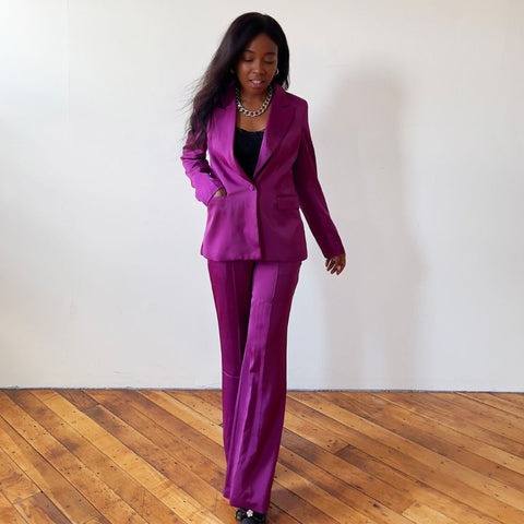 elegant purple dress suit