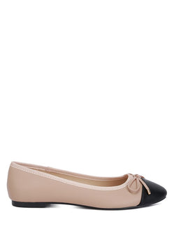 Parisian Chic Two Tone Ballet Flats