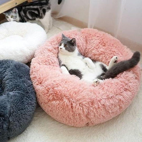 Soft Faux Fur Pet Bed Cushion To Reduce Anxiety in Cats