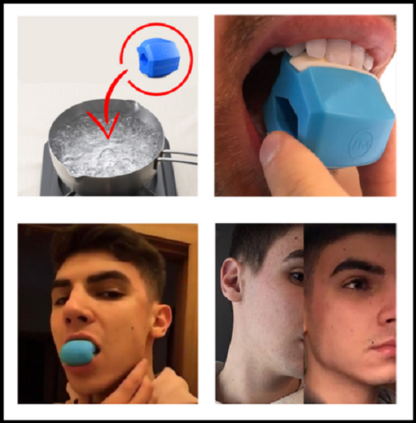 jaw exercise ball before and after