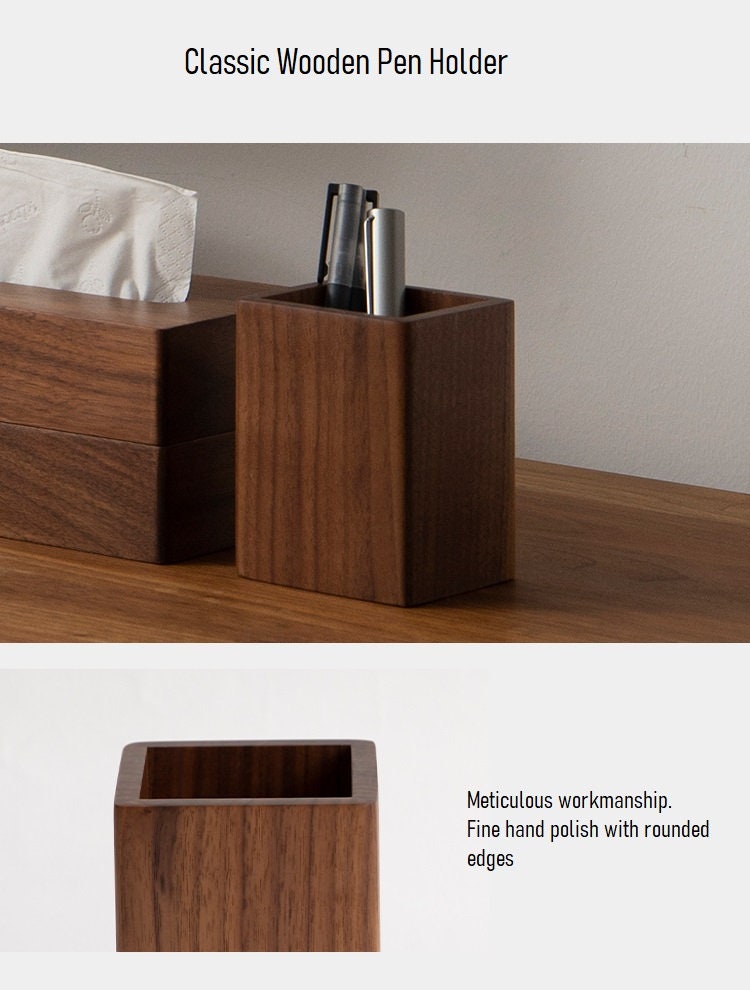 Black Walnut Desk Organizer Set-image-7