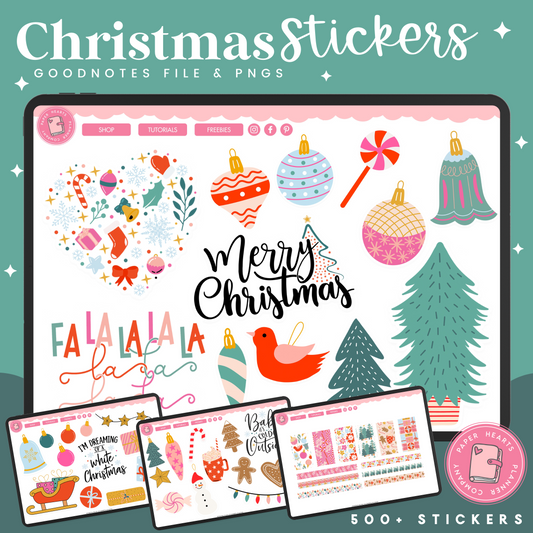 Christmas/Winter Holiday Bucket List Event Planner Stickers, F16