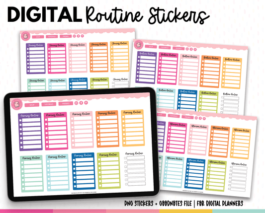 Habit Tracker - 4 Slots Planner Stickers, F16script