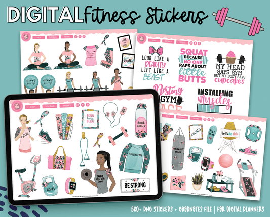 Weekly Workout Habit Tracker Planner Stickers, Skinny Header Planner  Stickers, Gym Workout Habit Tracker Stickers. F-111