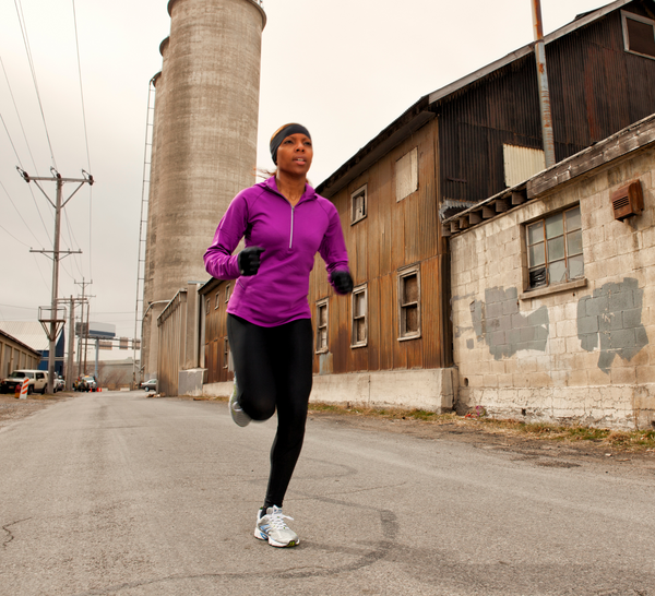 black woman fitness running 