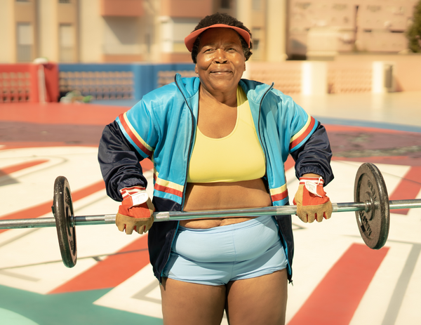 Older Black Woman Exercising
