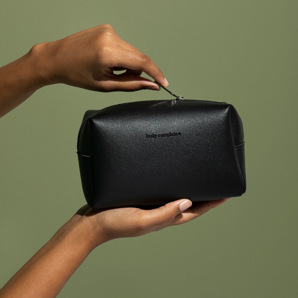 Vegan Leather Toiletry Bag - Carry Your Supplements in Chic Style