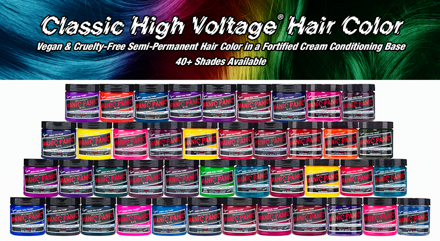  MANIC PANIC Fuschia Shock Hair Dye – Classic High Voltage -  (3PK) Semi-Permanent Hair Color - Dark Pink Fuschia - For Dark & Light Hair  – Vegan, PPD & Ammonia-Free 