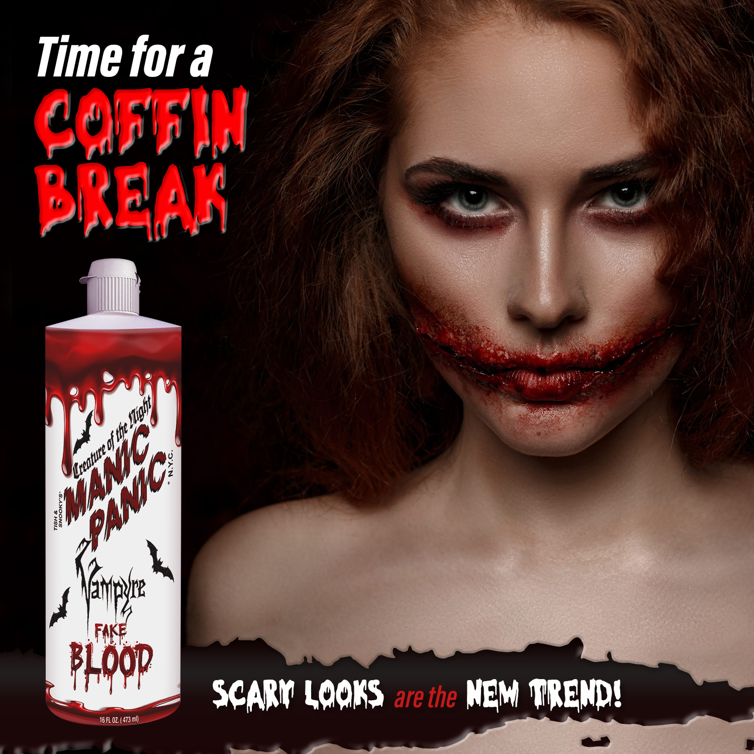 Manic Panic Creature of the Night: Vampire Fake Blood Vibrant Halloween  Makeup