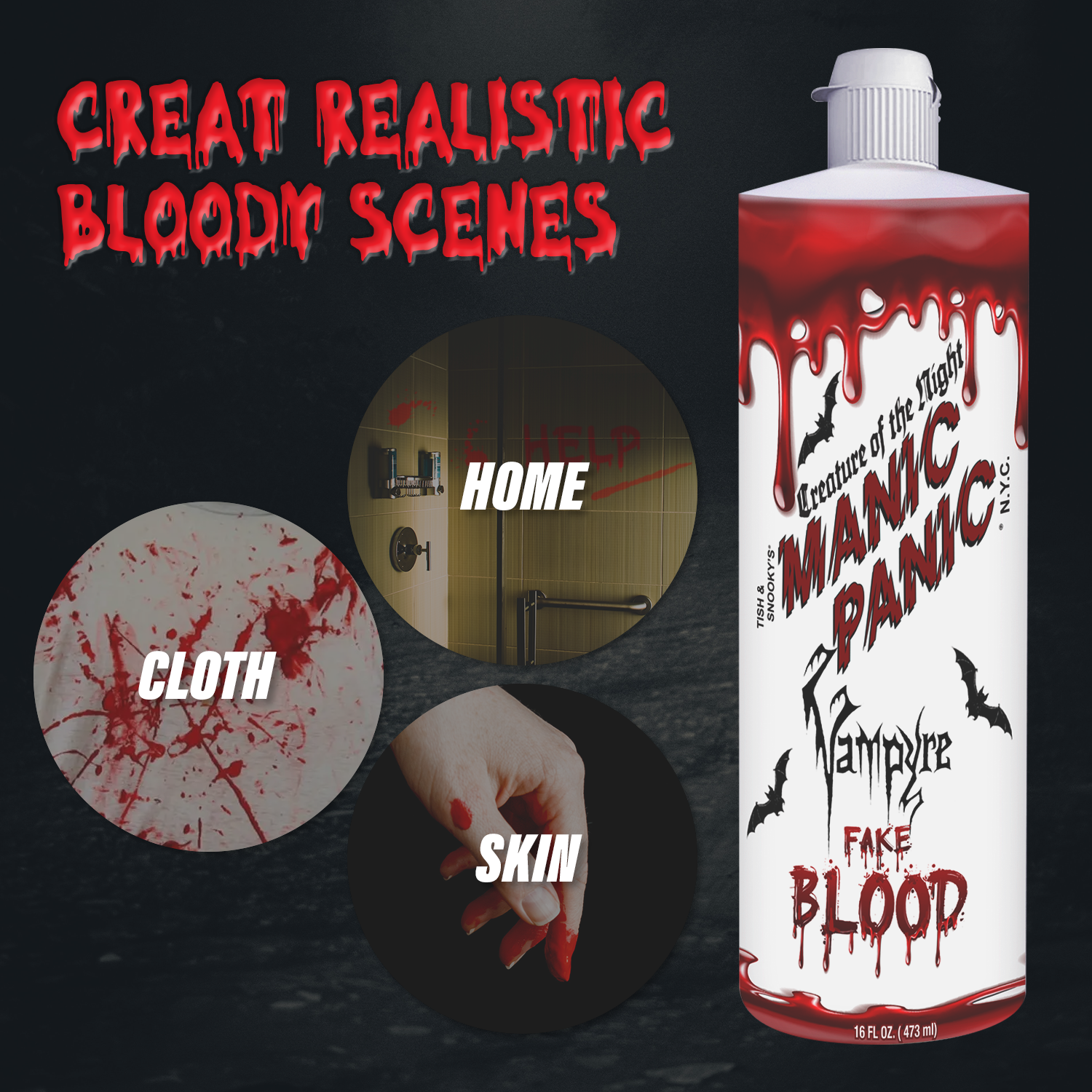 Manic Panic Creature of the Night: Vampire Fake Blood Vibrant Hallowee -  Tish & Snooky's Manic Panic