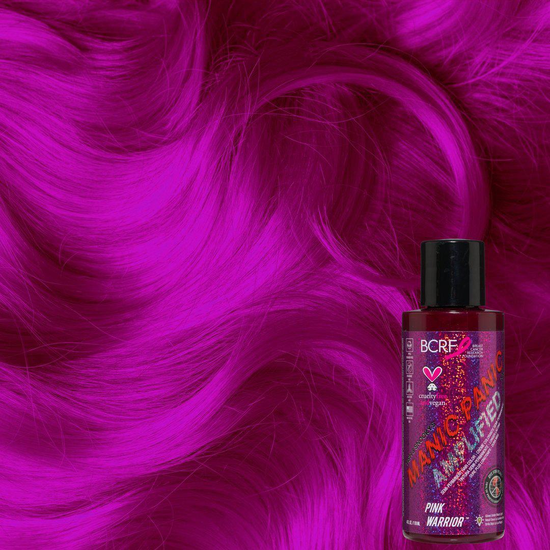  MANIC PANIC Fuschia Shock Hair Dye – Classic High Voltage -  (2PK) Semi-Permanent Hair Color - Dark Pink Fuschia - For Dark & Light Hair  – Vegan, PPD & Ammonia-Free 