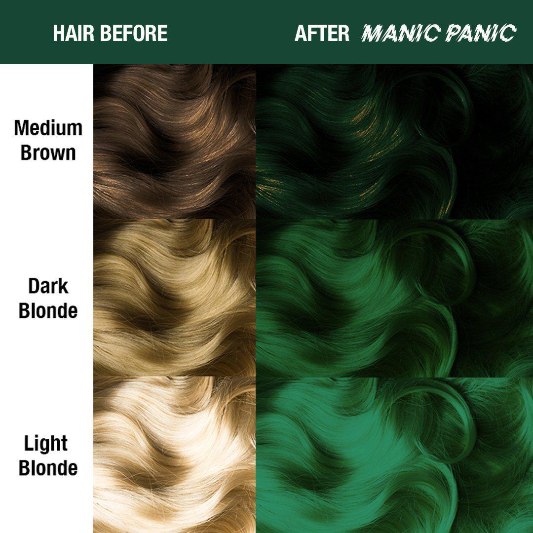 Crazy Color Semi Permanent Hair Colour, Emerald Green 53, 5.07 Oz.