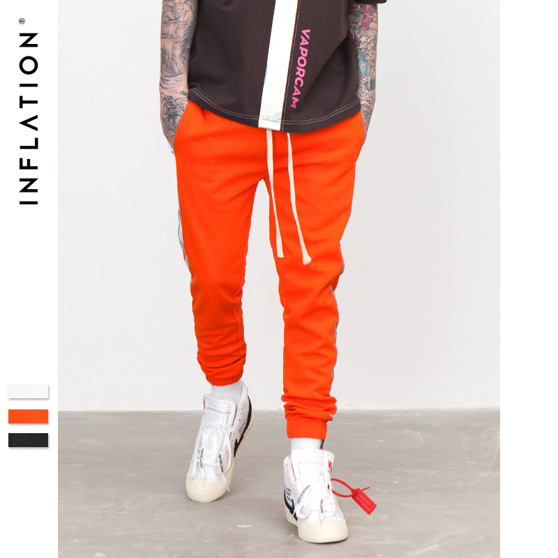 mens orange joggers