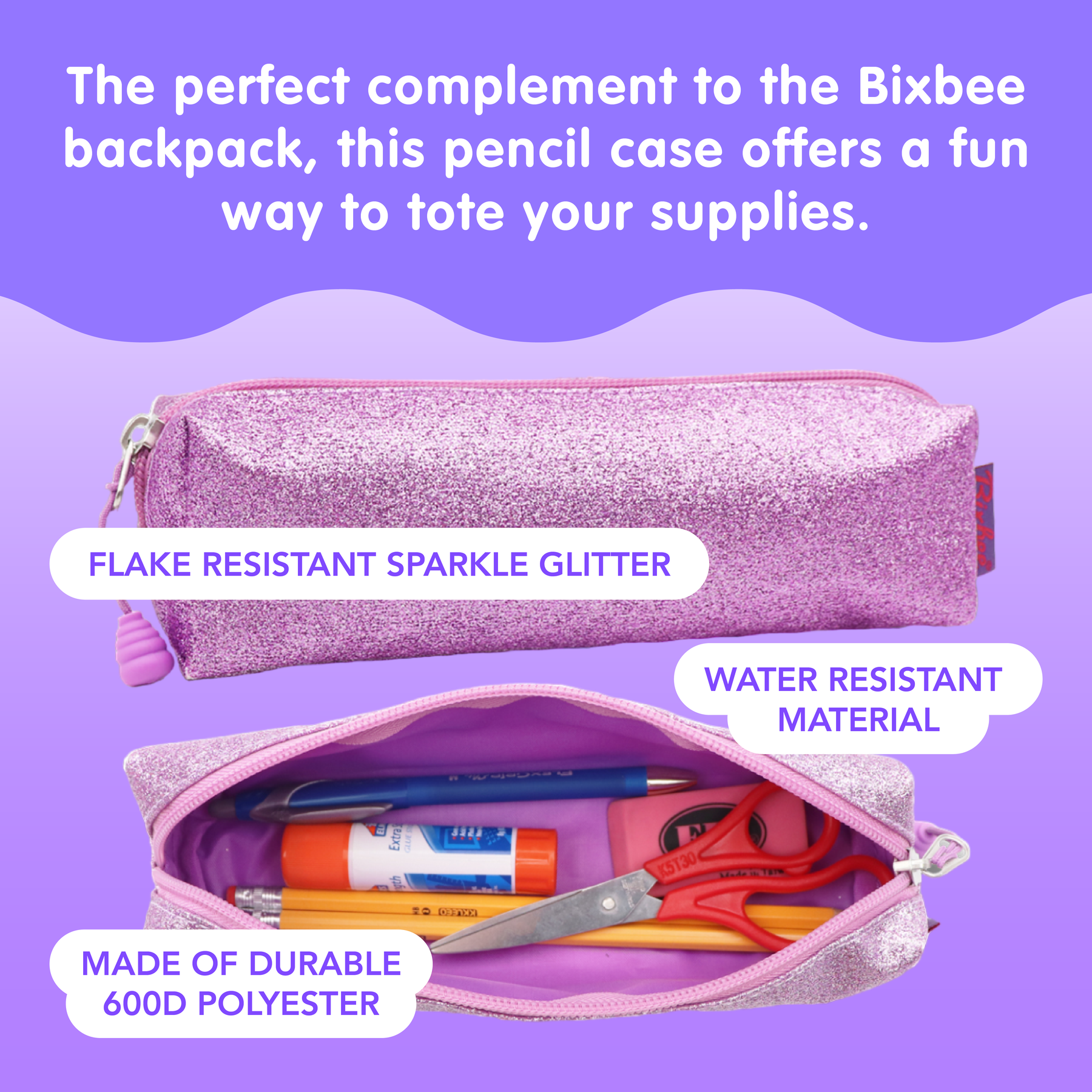 Sparkalicious® Pink Pencil Case – Bixbee