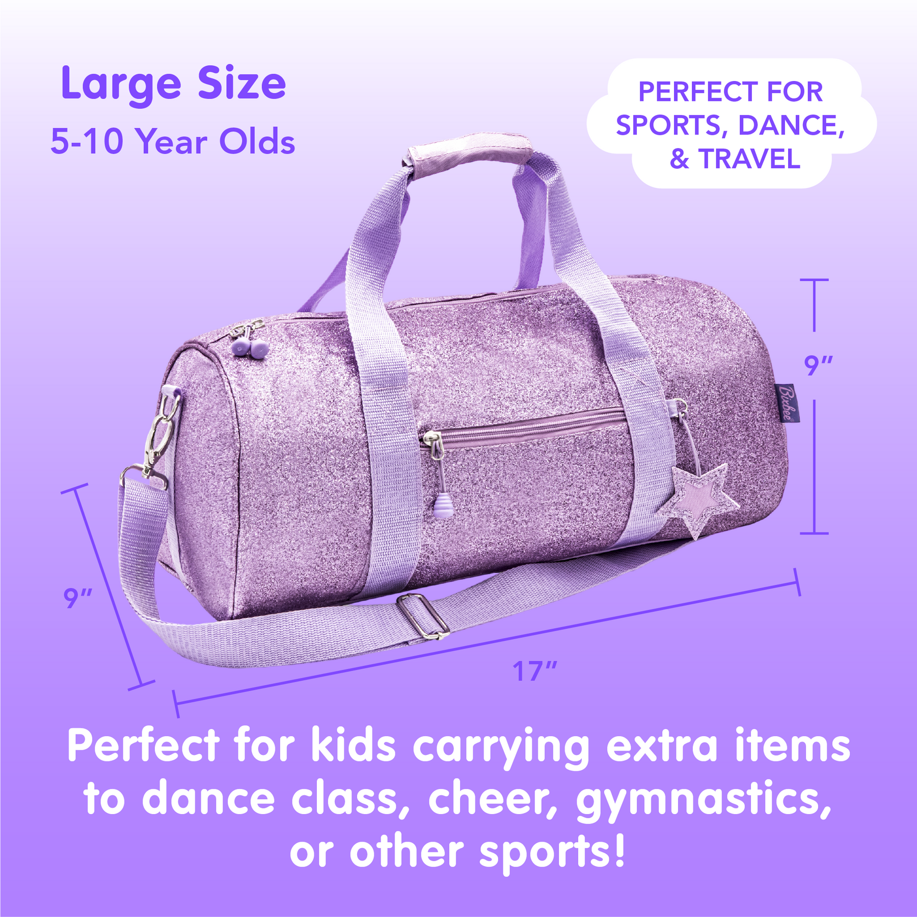 Glitter Dance/Cheer Duffel Bag, 7 Colors