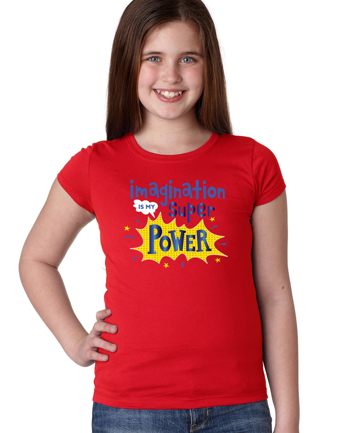 girls red t shirt