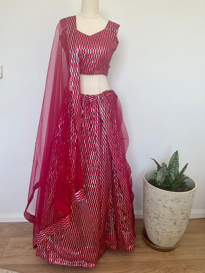 Pakistani Wedding Wear - Deep Red Heavy Lehenga n Blouse