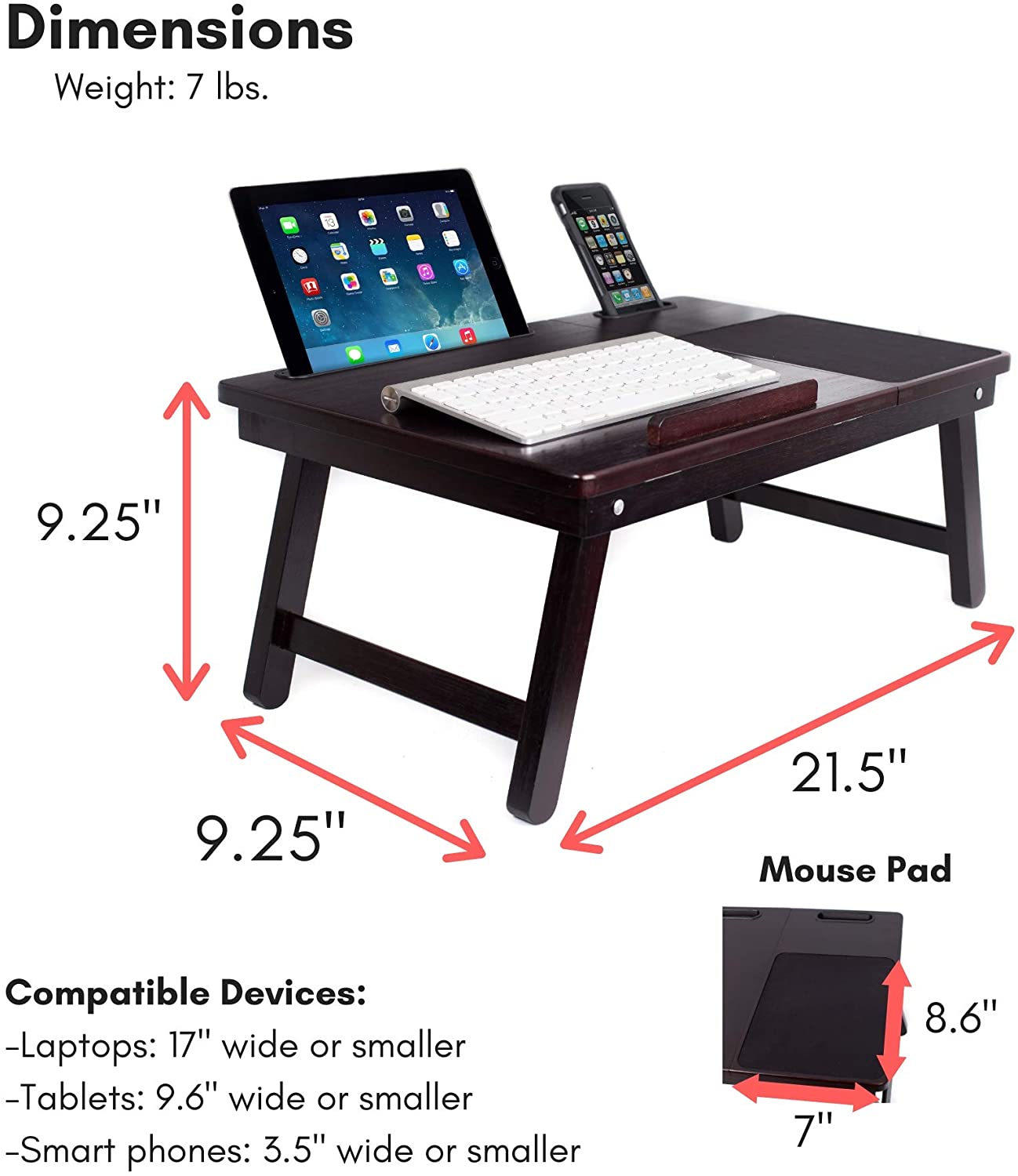 Sofia Sam Laptop Bed Tray Ustad Home