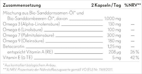 Inhaltsstoffe Tabelle Ogaenics Oilalala