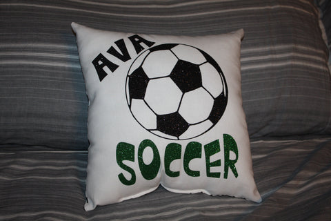 sequin soccer pillow