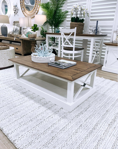 white hamptons coffee table