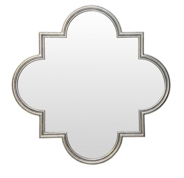 silver quatrefoil mirror