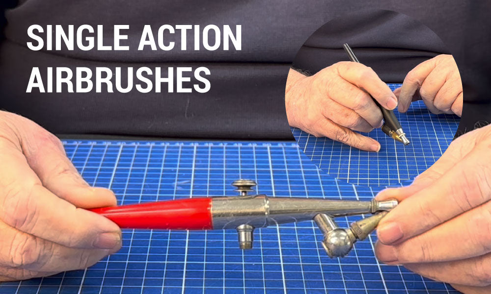 Single action airbrushes