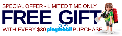 Free gift with every Playmobil purchase over $30