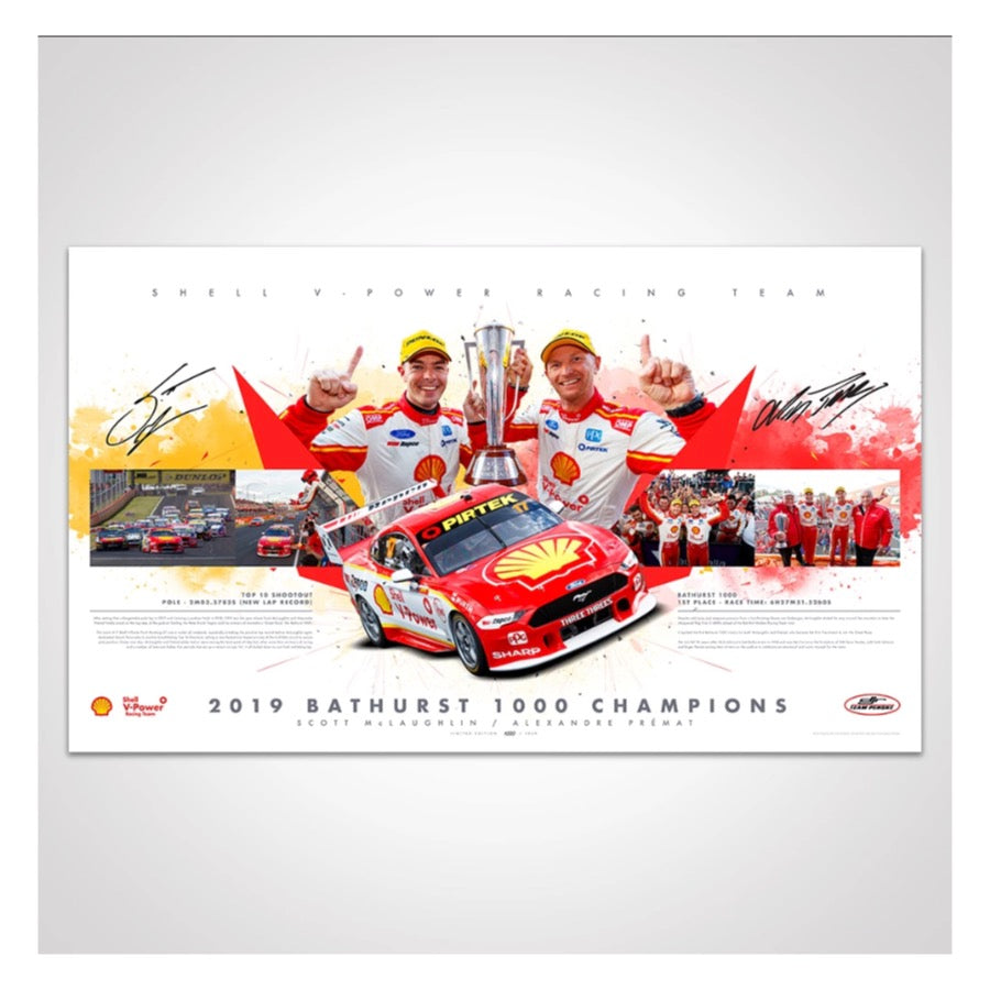 Authentic Collectables Shell V-Power Racing Team 2019 Bathurst 1000 Champions Signed Limited Edition Print