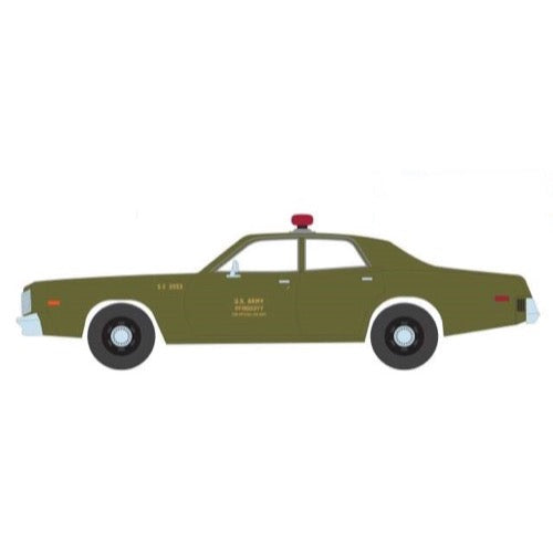 Greenlight 1/24 A-Team 1977 Plymouth Fury US Army Police Diecast Car